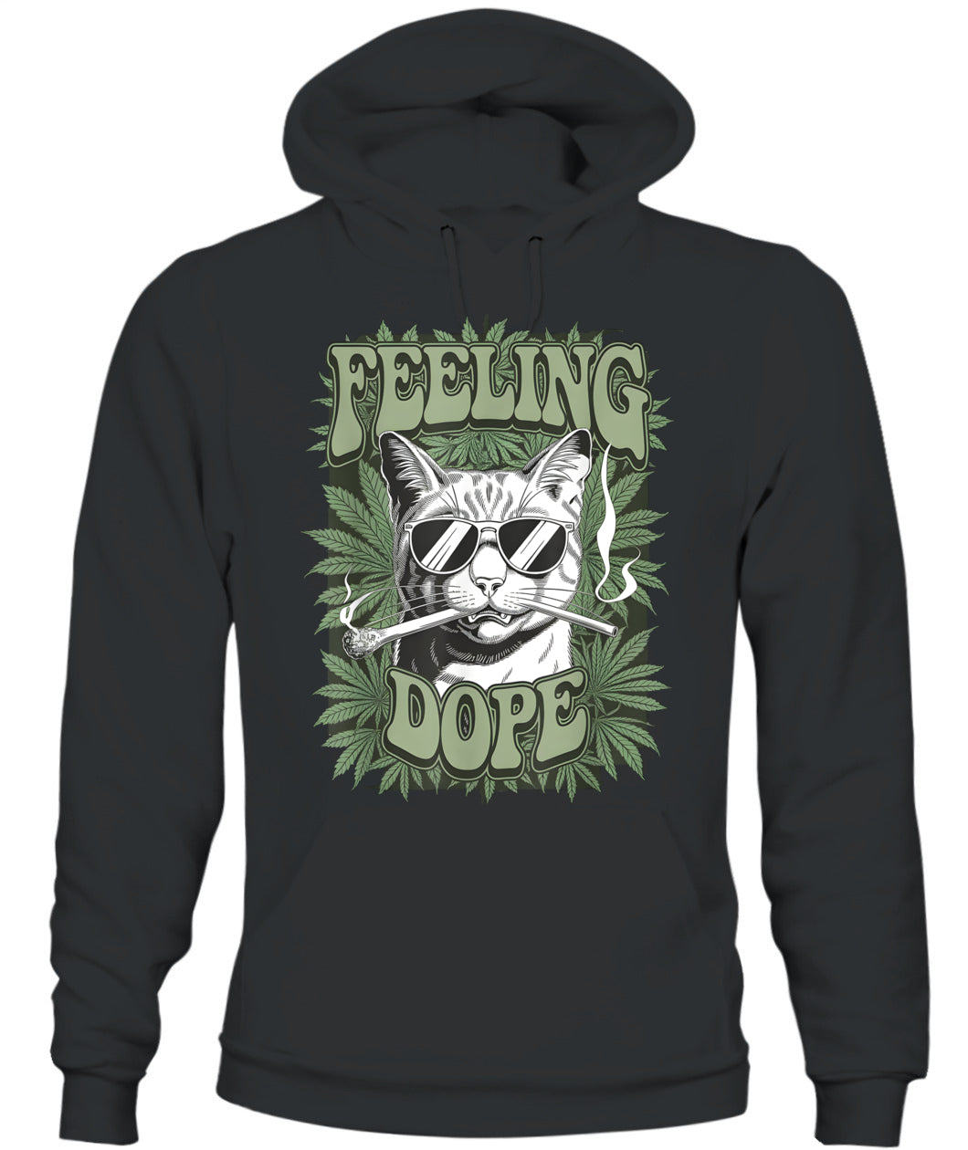 Cat Feeling Dope Smoking Weed Cannabis Marijuana 420 Pot Men Women T-Shirt