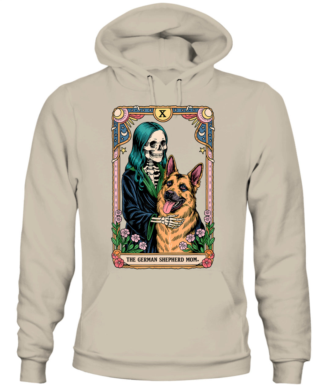 Retro German Shepherd Mom Tarot Card Witchy Vibes Dog Mom T-Shirt