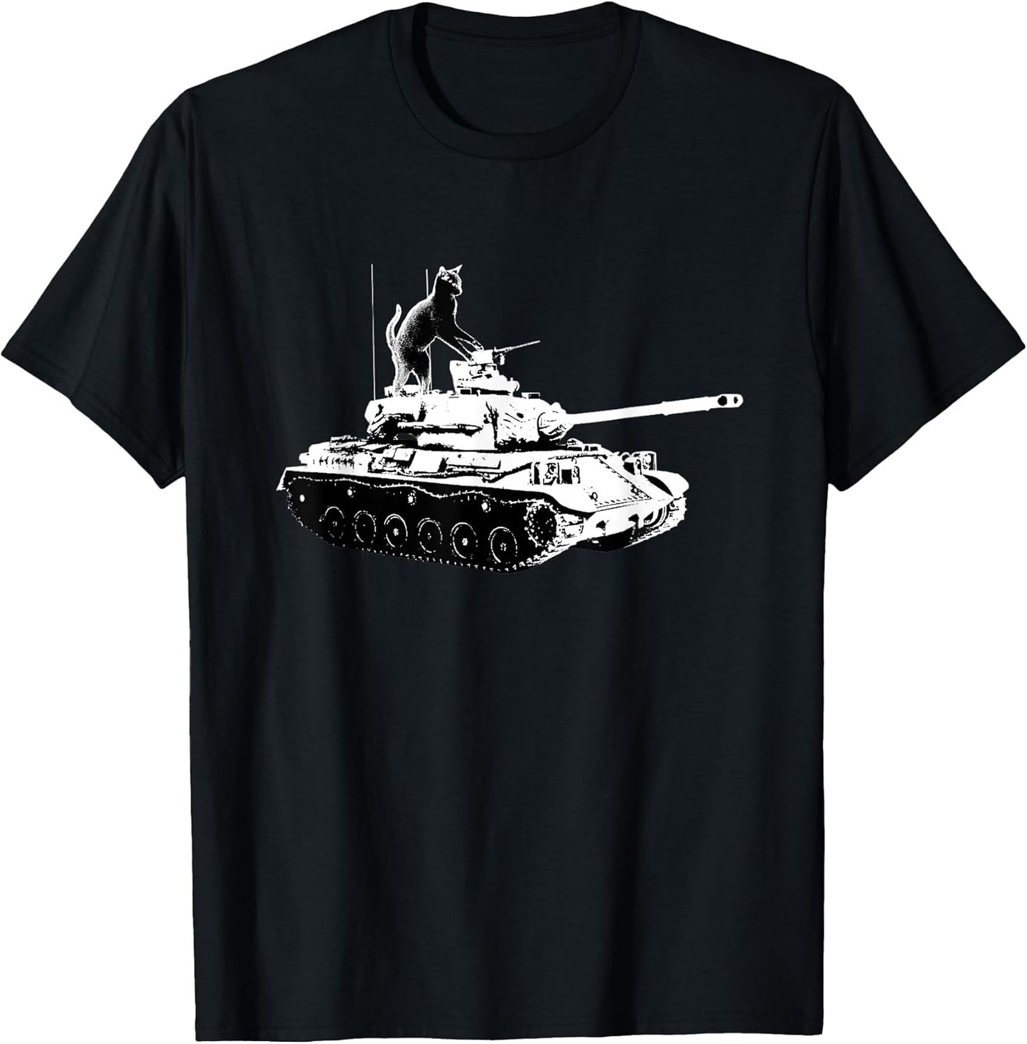 Army Tank Cat Military Funny Kitty Cat Pet Lovers T-Shirt