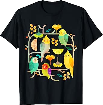 Summery Birdies Men Women T-Shirt
