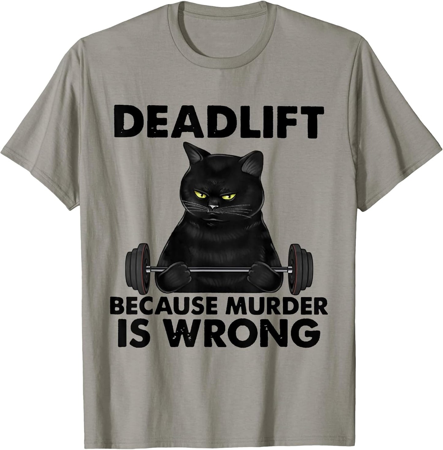Fitness Deadlift Cat Funny T-Shirt
