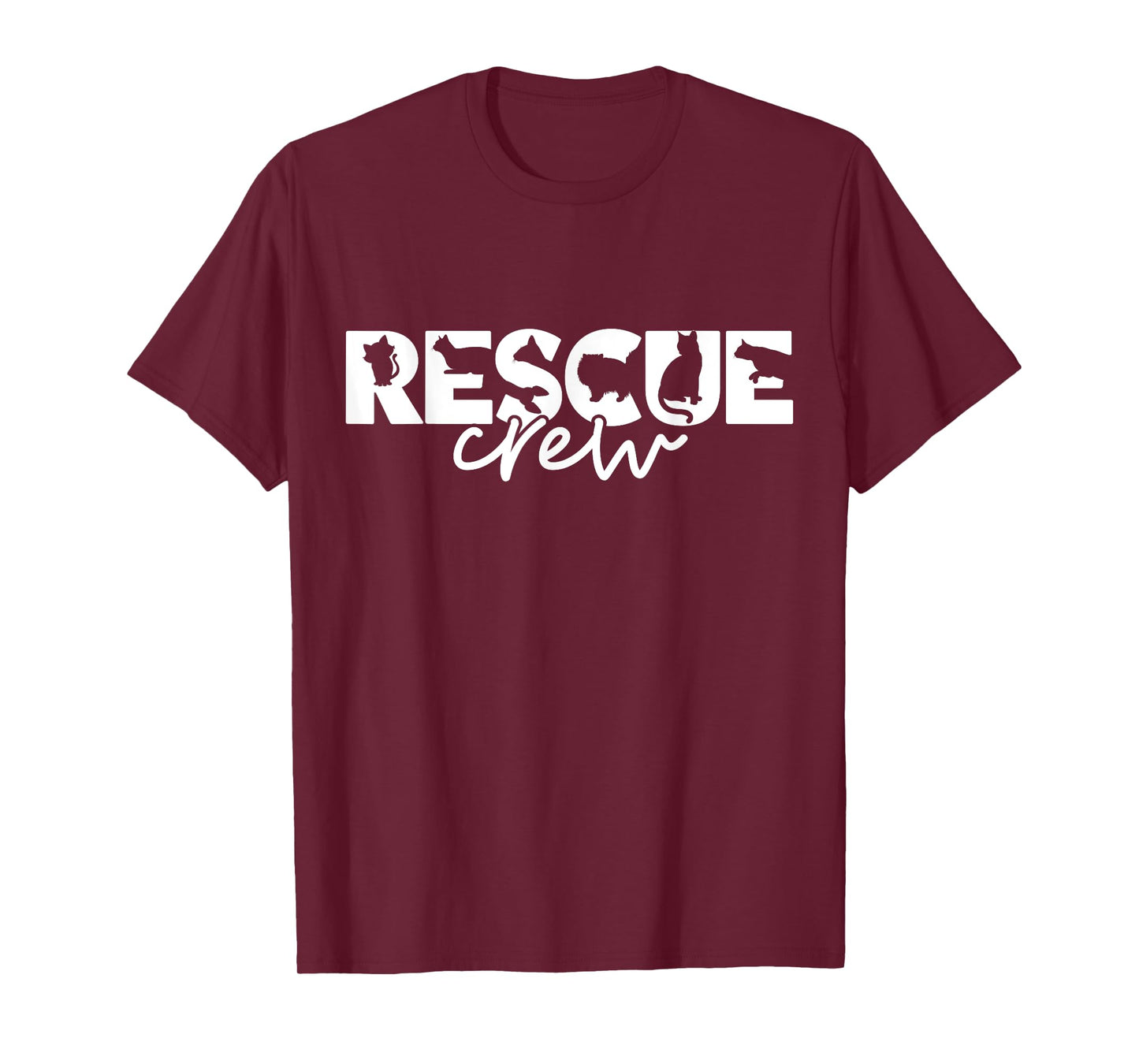 Cat Rescue Crew Shirt Kitten Lovers Adoption Foster Pet Team Men Women Girls Kids T-Shirt