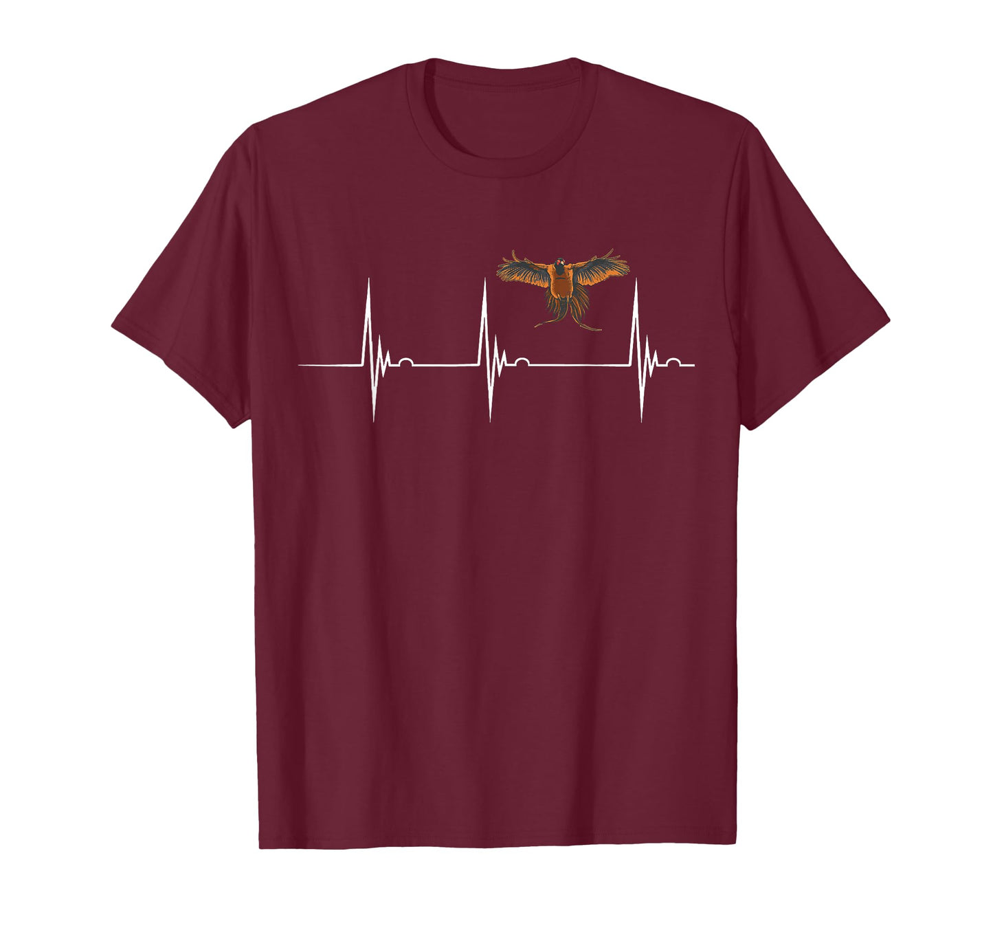 Pheasant Hunting Heartbeat EKG Pulse Pheasant Bird Hunter T-Shirt