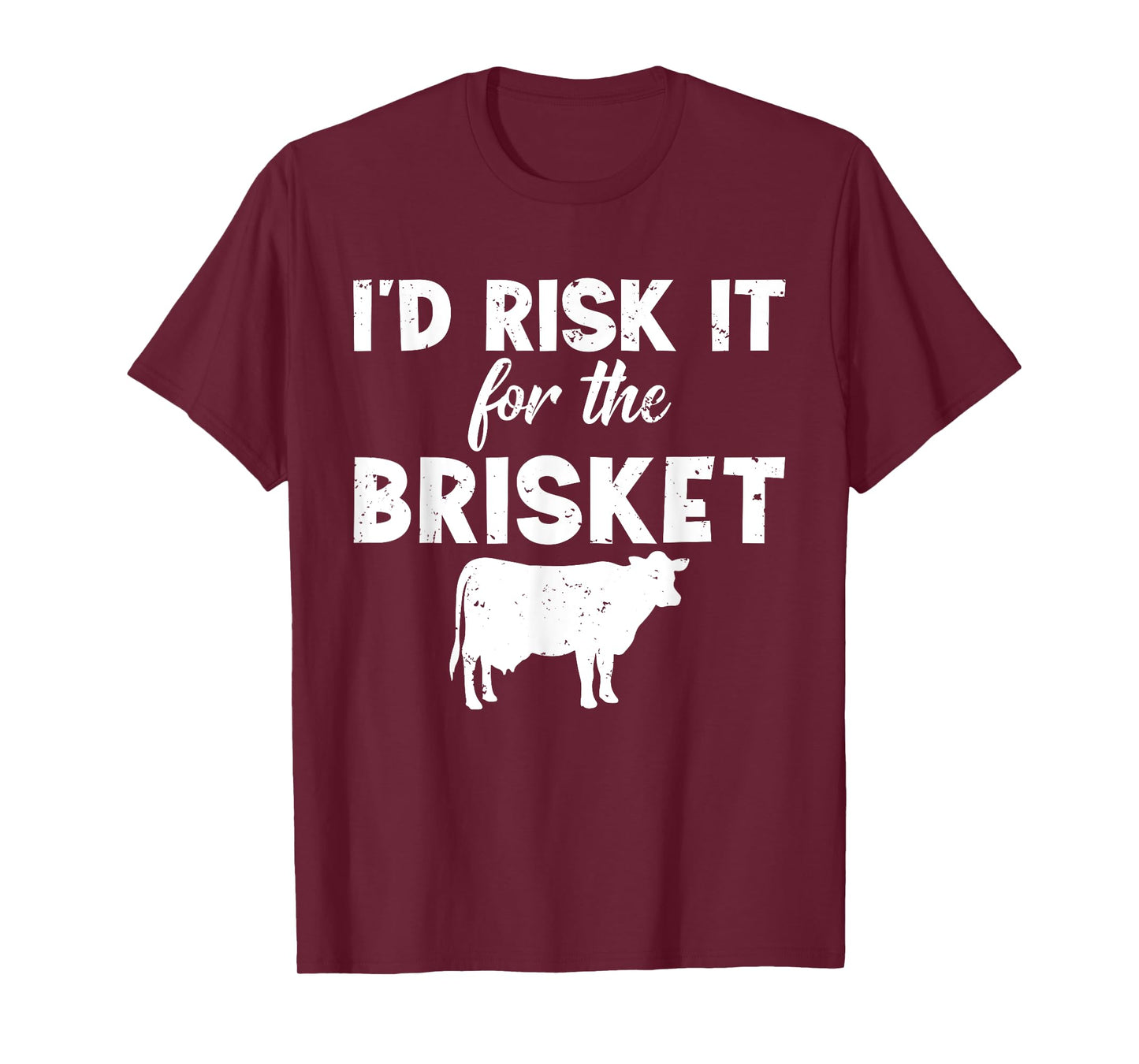 Funny Vintage Smoke Brisket Id Risk it For the Brisket T-Shirt