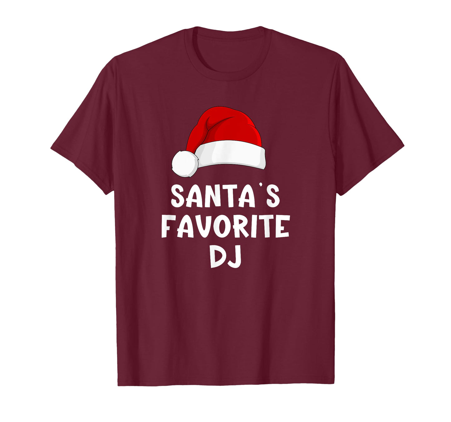 Christmas Santa's Favorite DJ Funny Xmas Deejay Disc Jockey T-Shirt