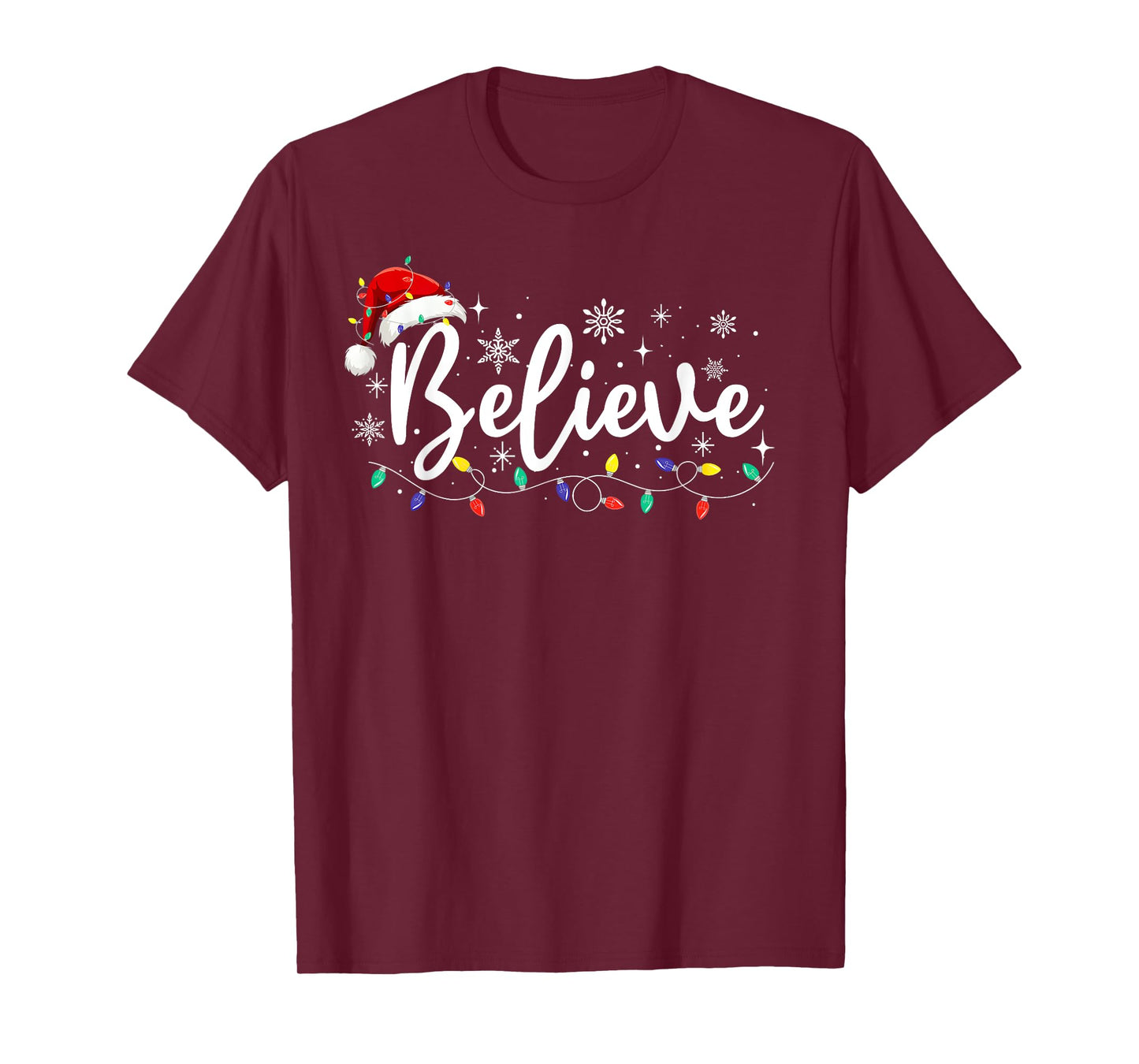 Christmas Shirt - Believe Santa Claus Believe Christmas Kids T-Shirt