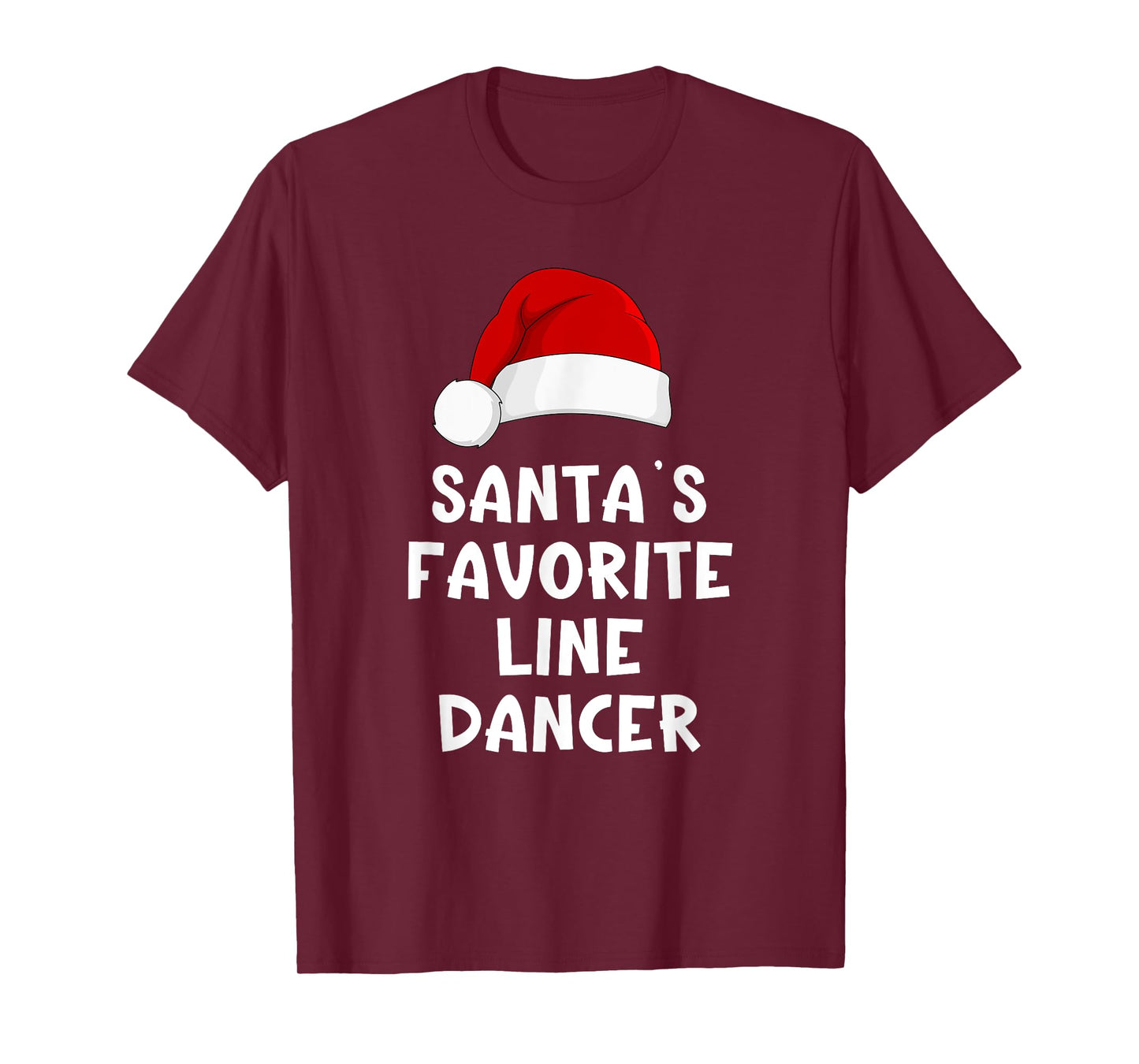 Christmas Santa's Favorite Line Dancer Funny Dancing Dance T-Shirt