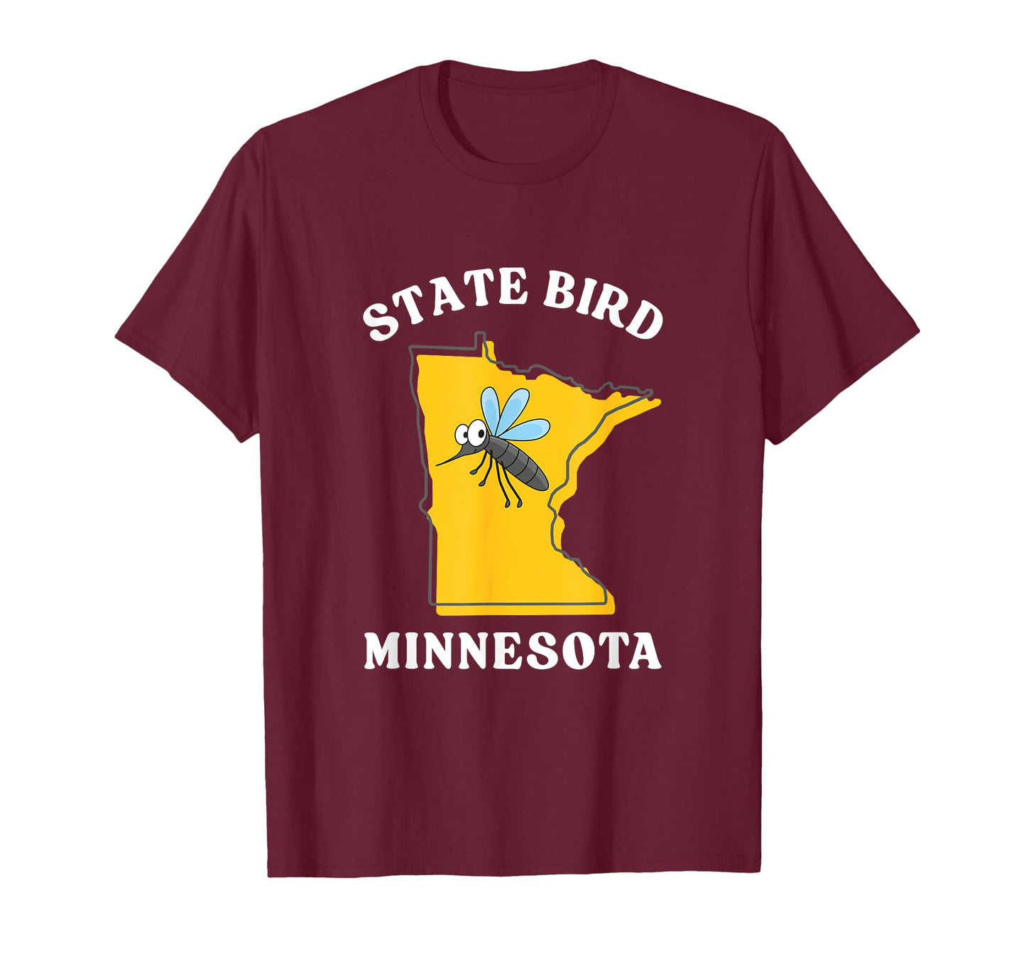 Funny Retro Minnesota Mosquito State Bird Great Lakes Humor T-Shirt