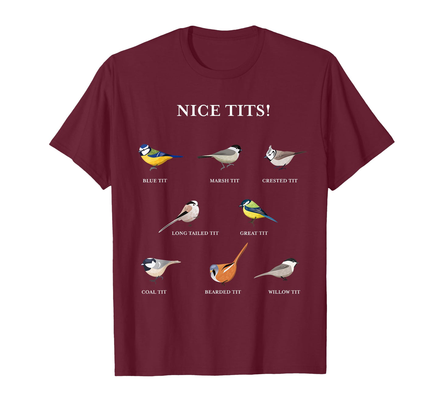 Nice tits! - Funny Birdwatching Gift for Bird Enthusiast T-Shirt