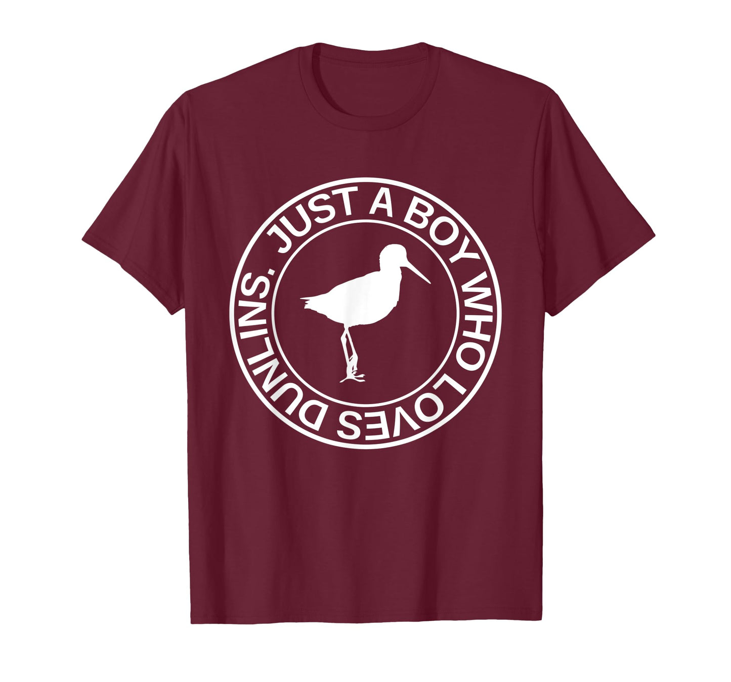 Just A Boy Who Loves Dunlins Gift For Men Sandpiper Bird T-Shirt