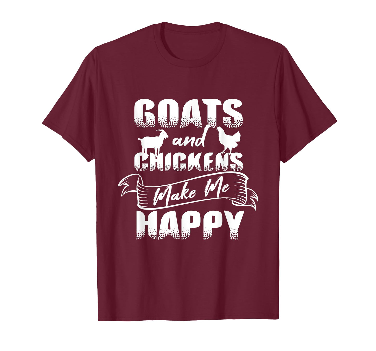 Goats Chickens Happy Funny Rancher Gift Humor Farmer Women T-Shirt