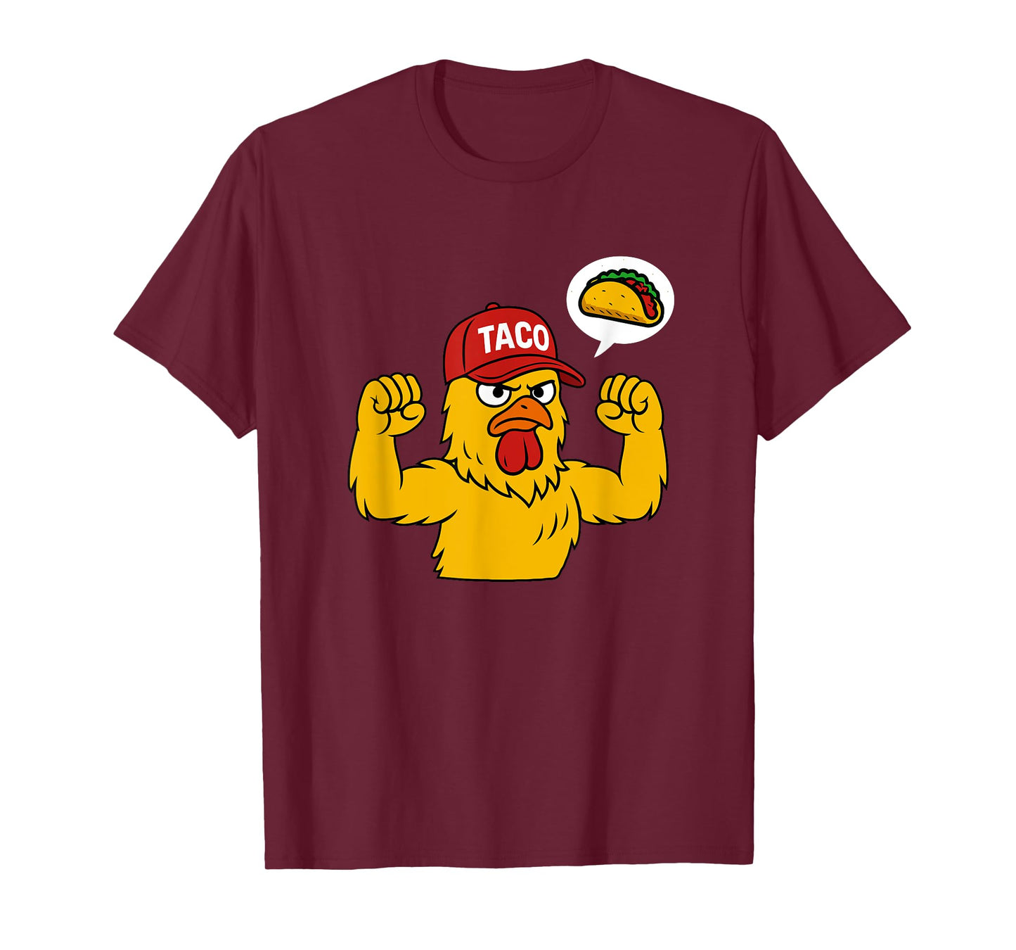 TACO Angry Chicken Hat Patriotic Funny T-Shirt
