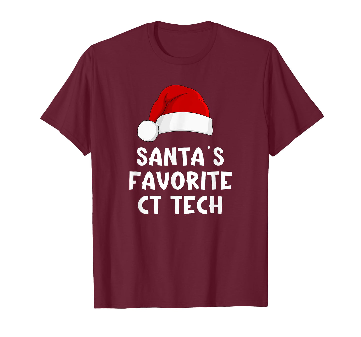 Christmas Santa's Favorite Ct Tech Funny Pajama Technologist T-Shirt