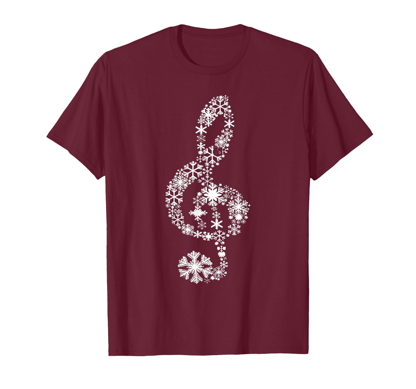Winter Melody Snowflakes Treble Clef Music Notes Men Women T-Shirt