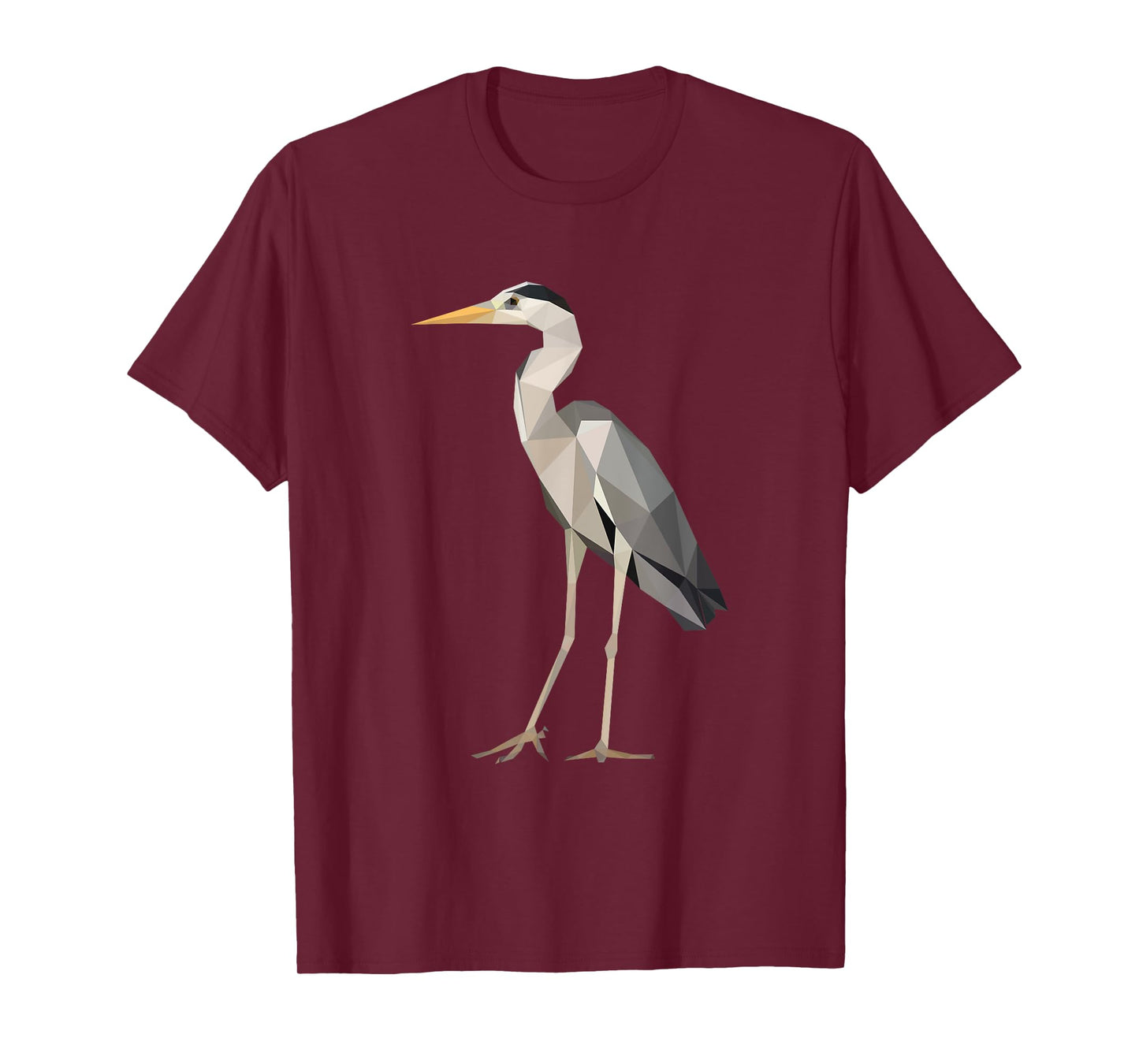 Poly Heron Wildlife Bird Birdwatcher T-Shirt