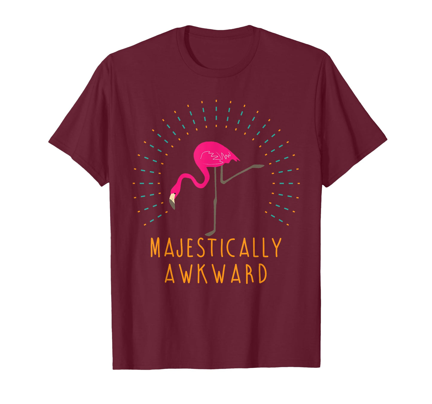 Majestically Awkward T-Shirt Funny Flamingo Novelty Gift T-Shirt