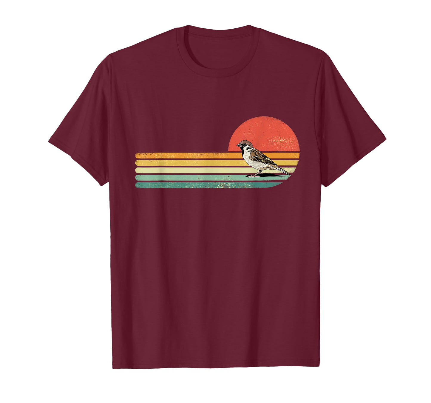 Retro Vintage House Sparrow Bird Animal Bird Lover Birders T-Shirt