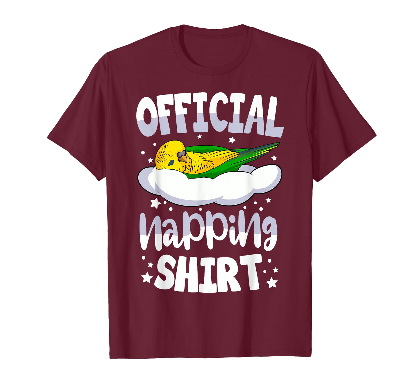 Budgie Pyjamas Budgerigar Lover Official Napping T-Shirt