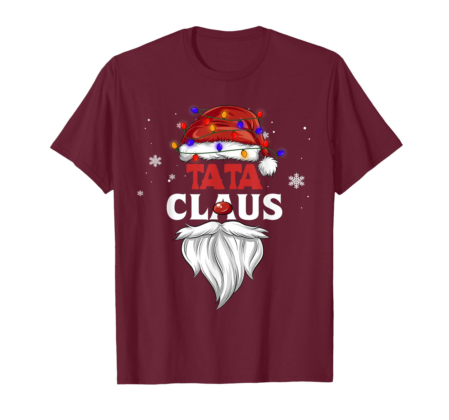 Tata Claus Christmas Lights Pajama Family Matching Party T-Shirt