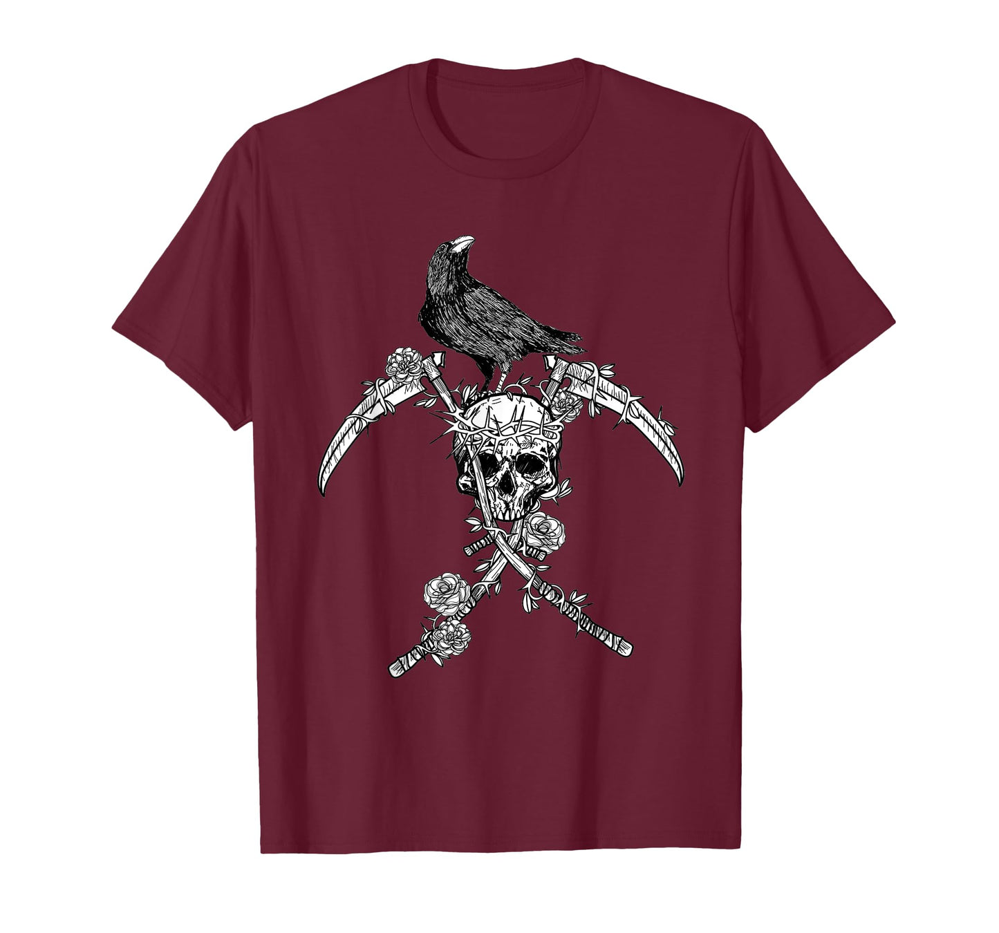Crow Skull Raven Norse Viking Style gift for Vikings Lover T-Shirt