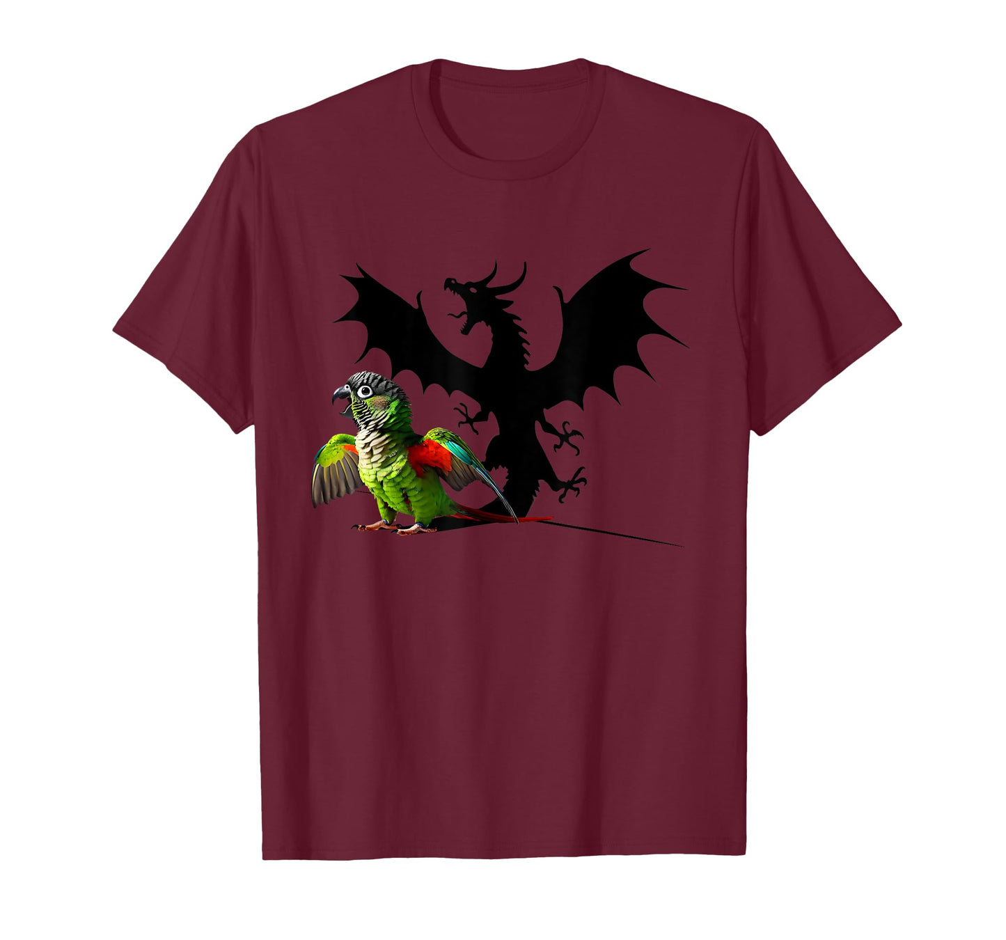 Funny Screaming Green Cheek Conure Parrot Dragon Lover Meme T-Shirt