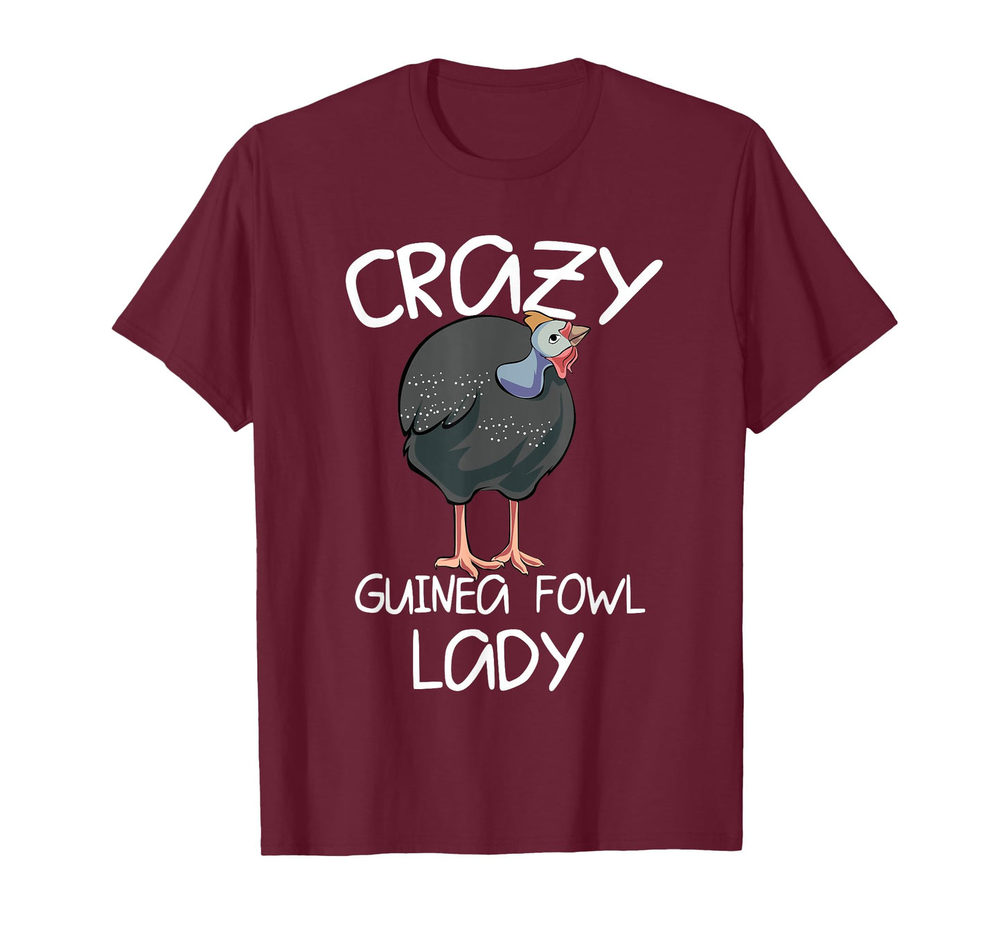 Crazy Guinea Fowl Lady T-Shirt