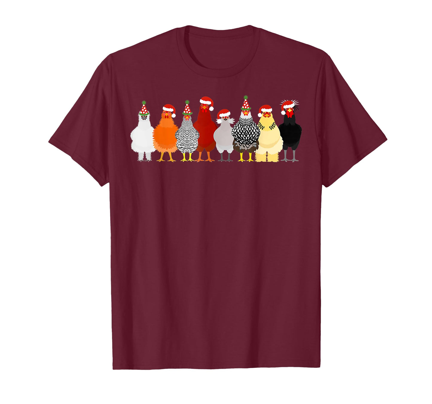 Christmas Chicken Squad Cute Chicken Farm Animals T-Shirt