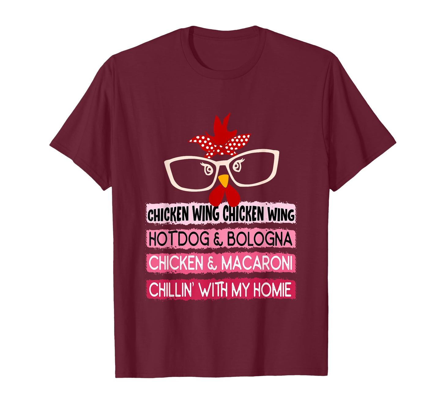 Cooked Chicken Wing Chicken Wing Hot Dog Bologna Macaroni Men Women Girls Kids T-Shirt
