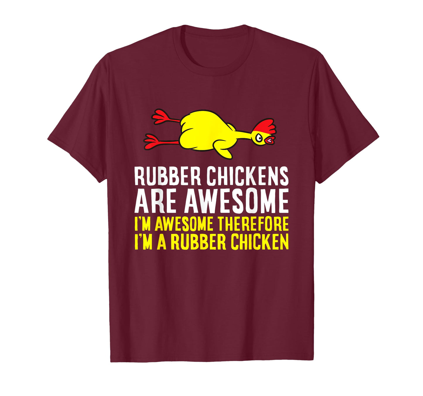 Funny Rubber Chicken Gifts Unisex-Kids Black Small Rubber Chickens Are Awesome I'm Awesome I'm A Rubber Chicken T-Shirt