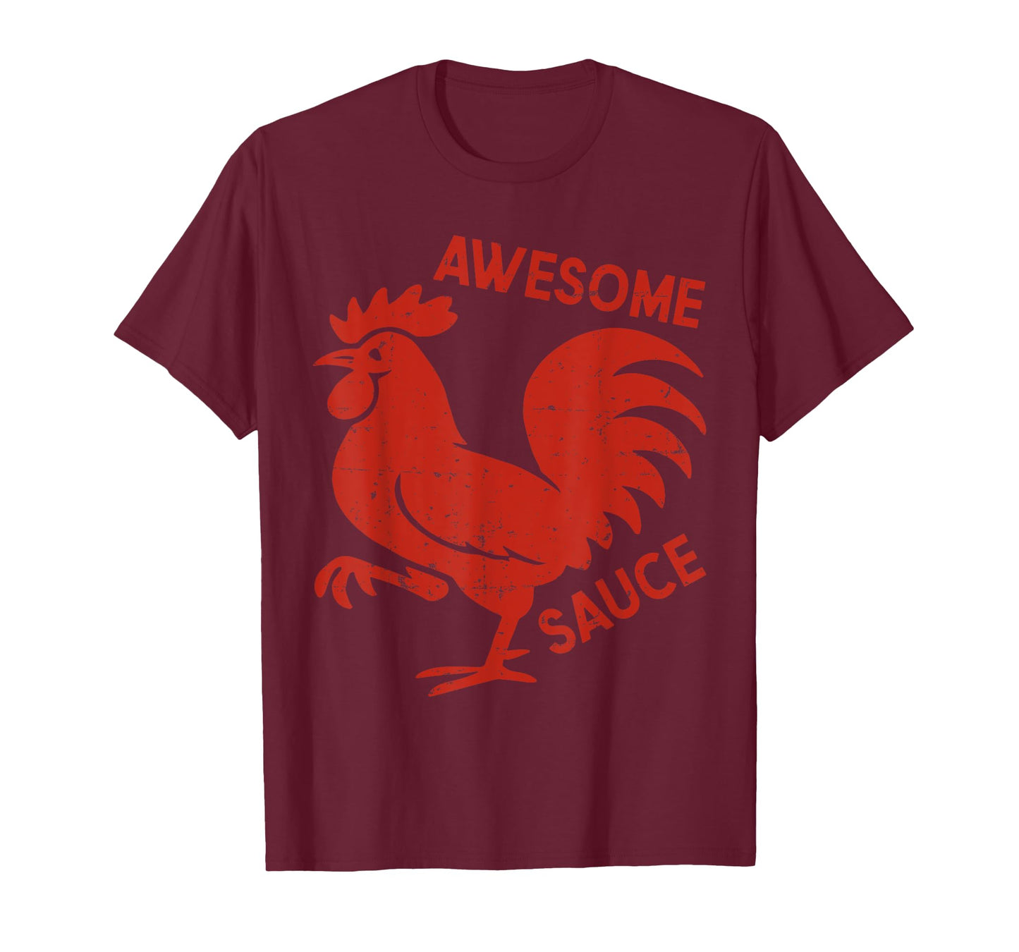 Awesome Sauce with Picture of Rooster Funny T-Shirt