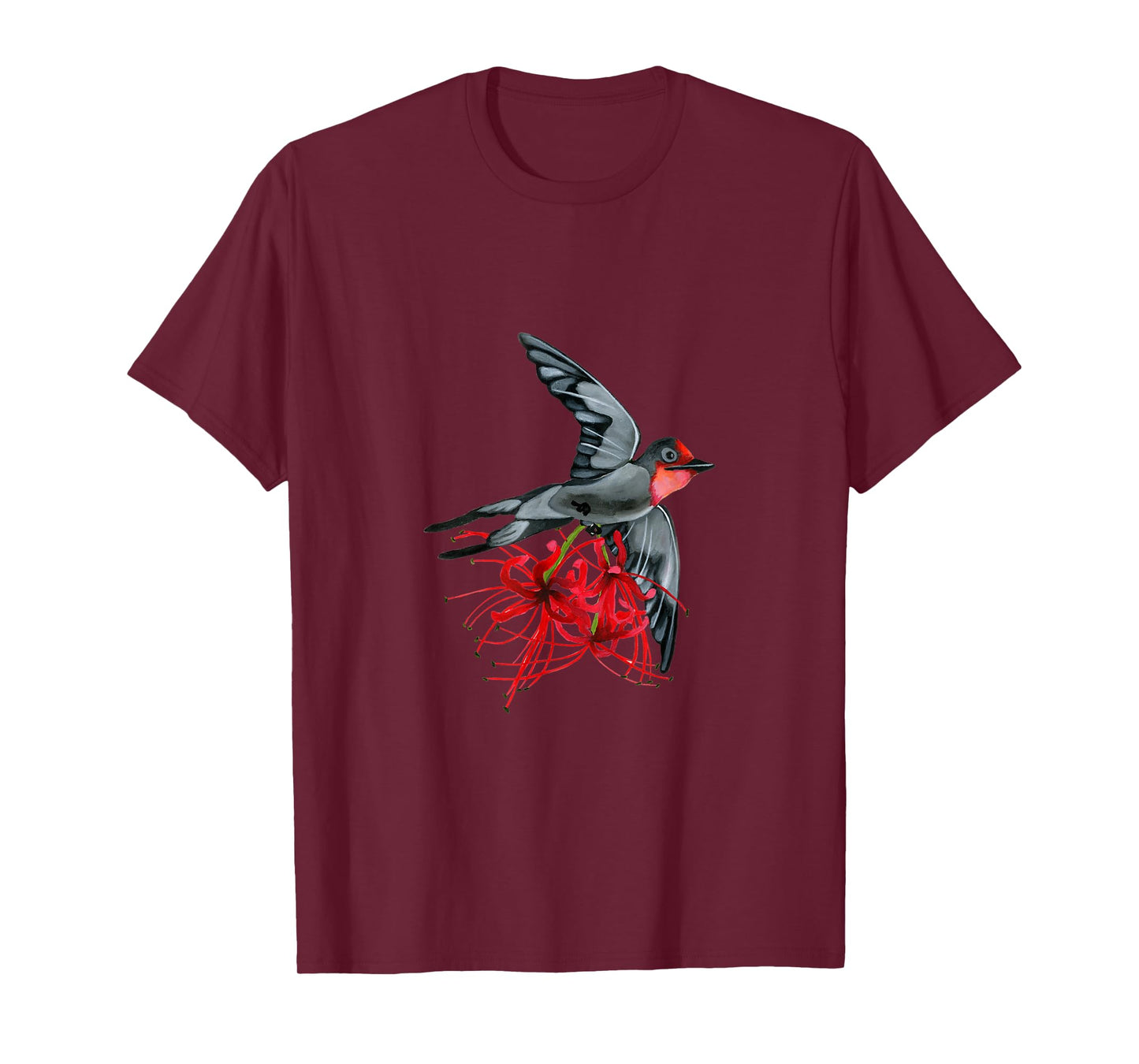 Swallowtail in flight with red spider lilies bird wings air T-Shirt