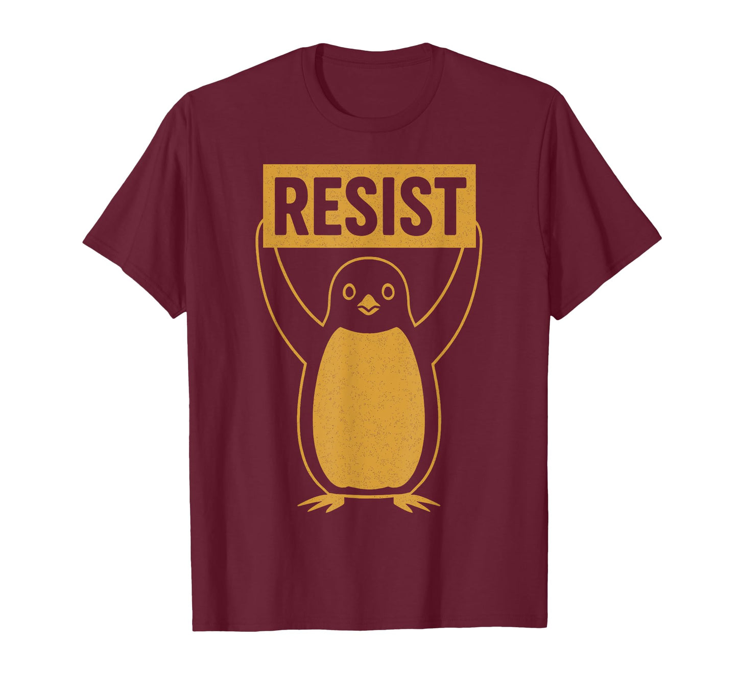 Resist Sign Rebel Penguin Activist Protest High Tariffs T-Shirt