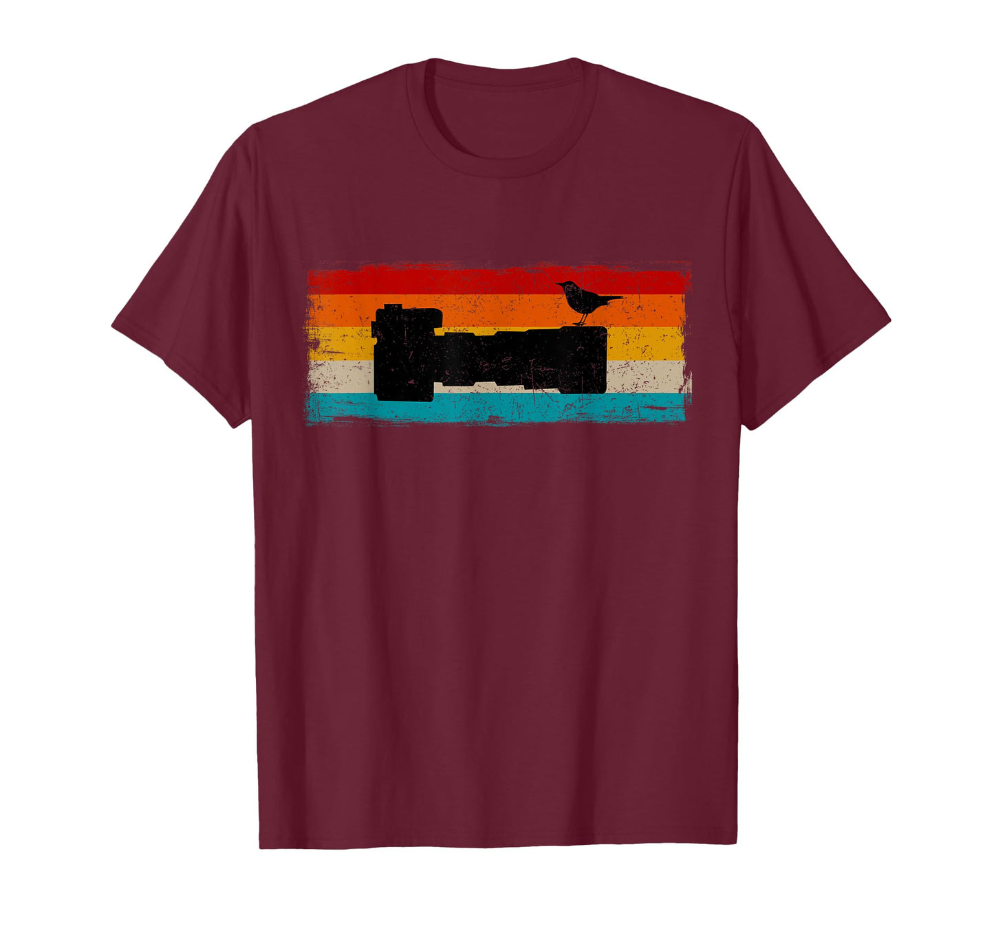 Vintage Bird Photographer Nature Photography Bird Lover T-Shirt
