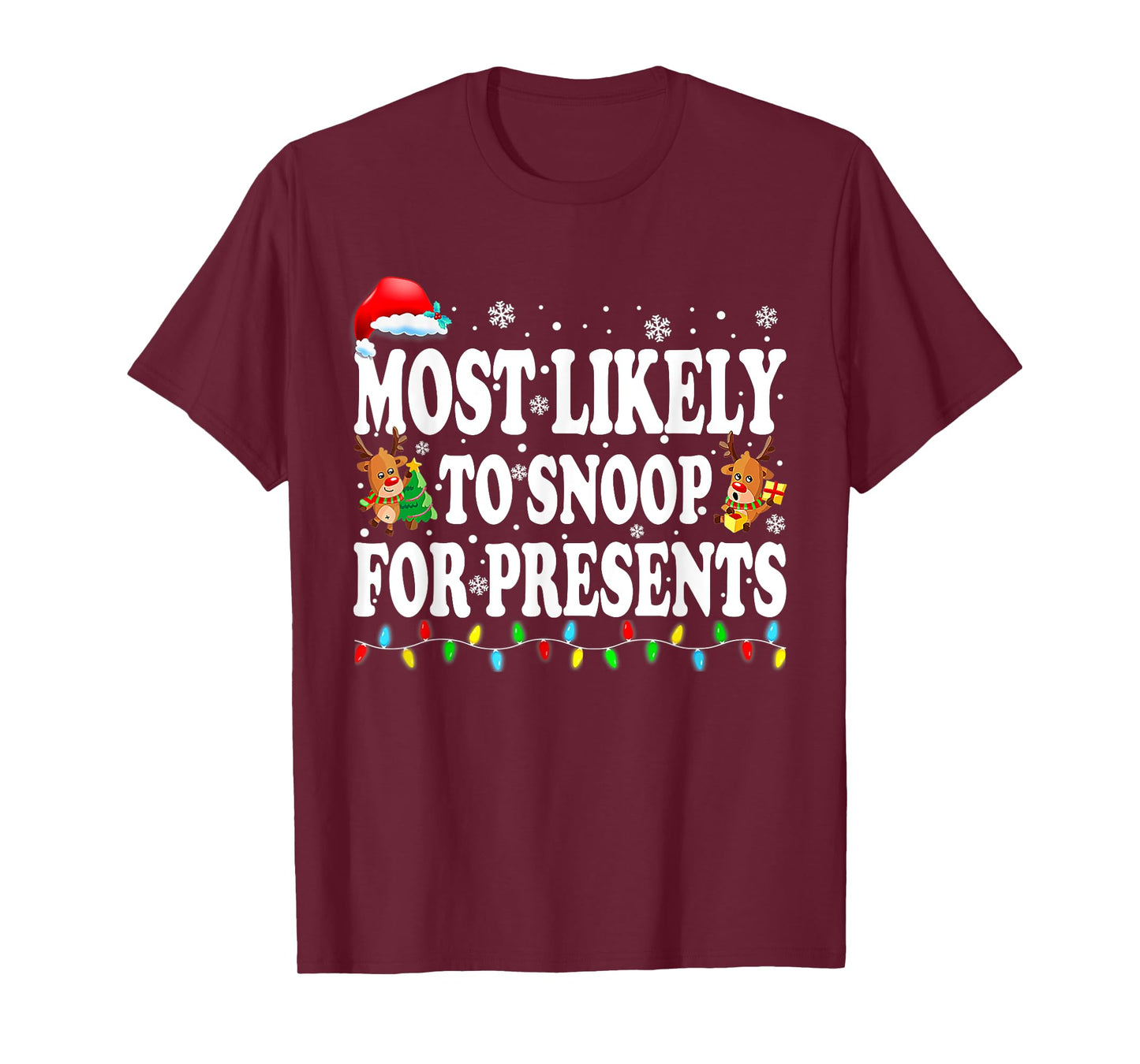 Most Likely To Snoop For Presents Family Christmas Pajamas T-Shirt