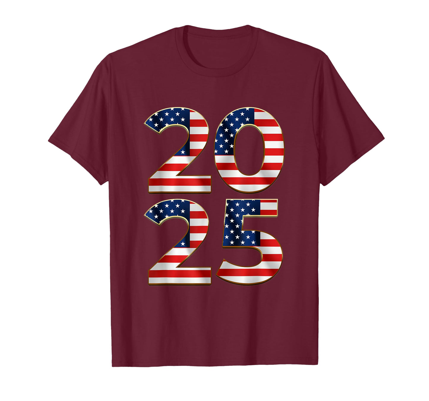 2025 Happy New Year American US Flag Patriotic 4th of July T-Shirt