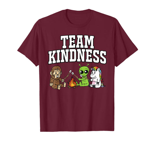 Team Kindness Sasquatch Alien Unicorn Teacher Shirt Gift Men Women Kids T-Shirt