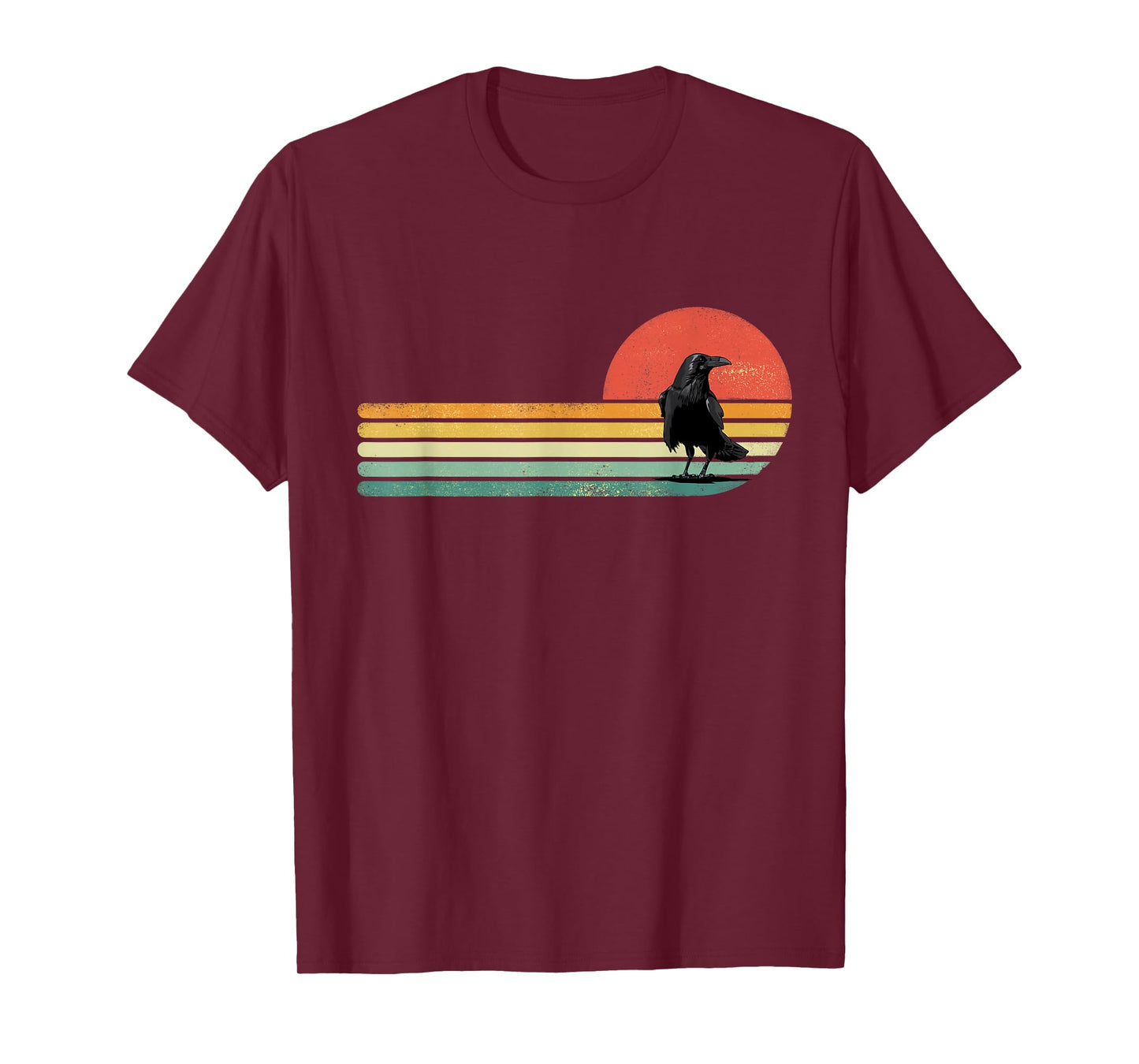 Raven Crow Shirt Retro Style Animal Bird Lover Bird Watcher T-Shirt