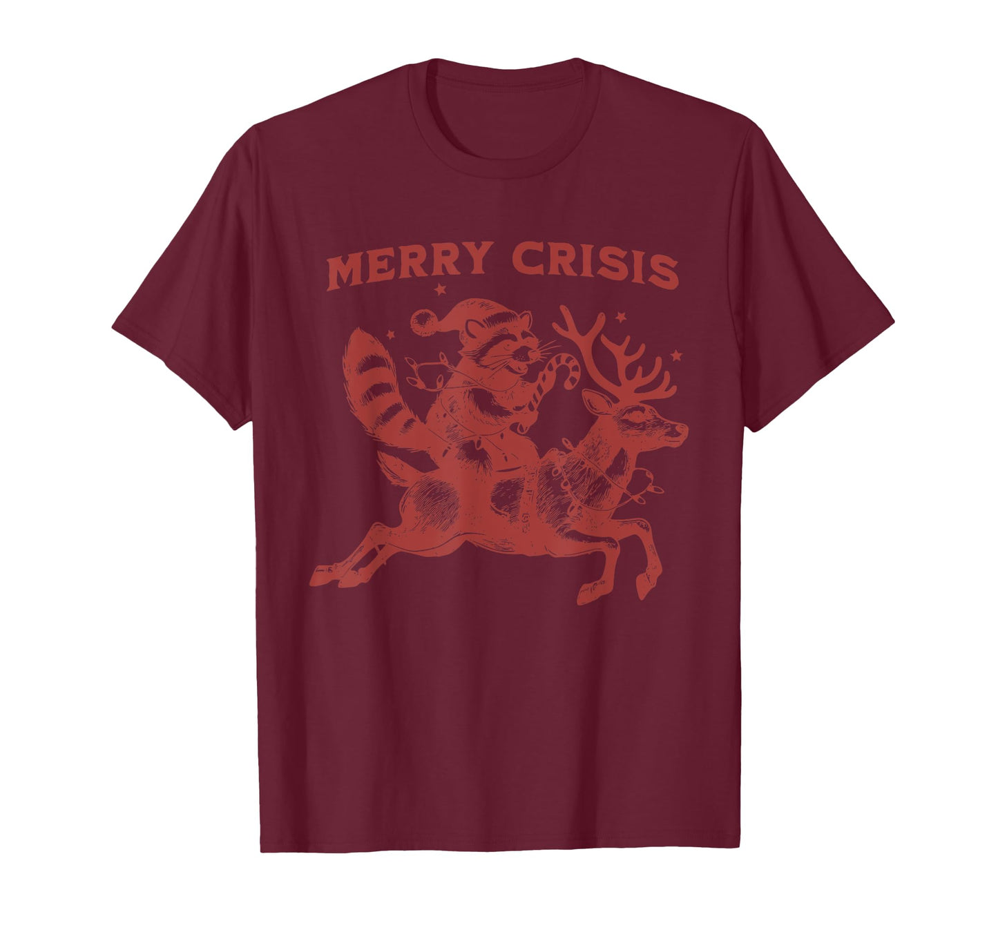 Merry Crisis Funny Xmas Christmas T-Shirt