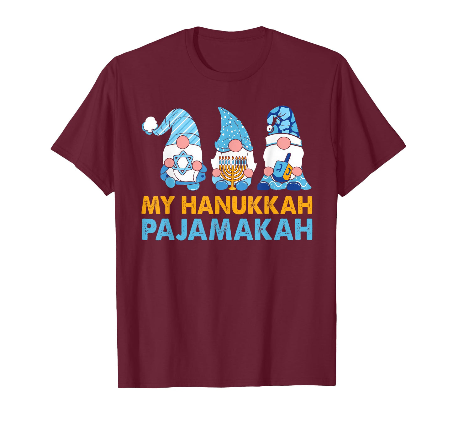 My Hanukkah Pajamakah Funny Chanukah Pajamas Xmas Women Kids T-Shirt