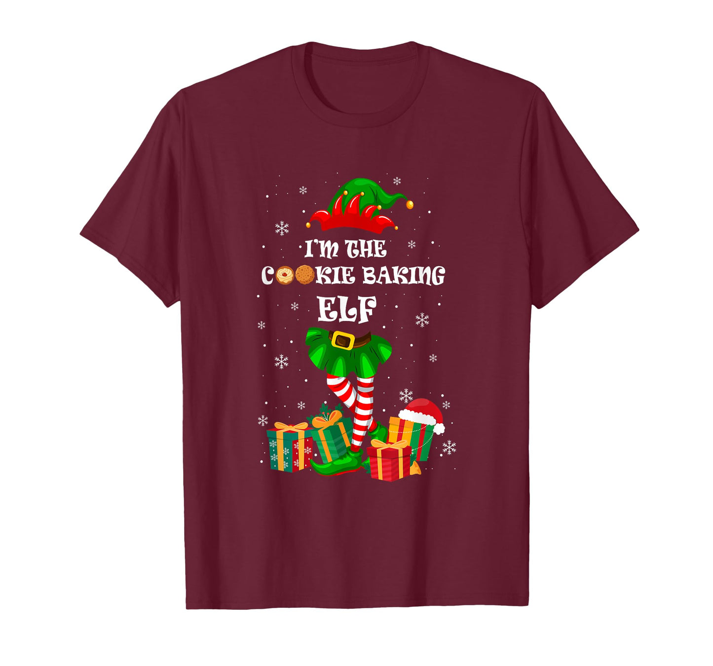 The Cookie Baking Elf Christmas Matching Family Pastry Chef T-Shirt