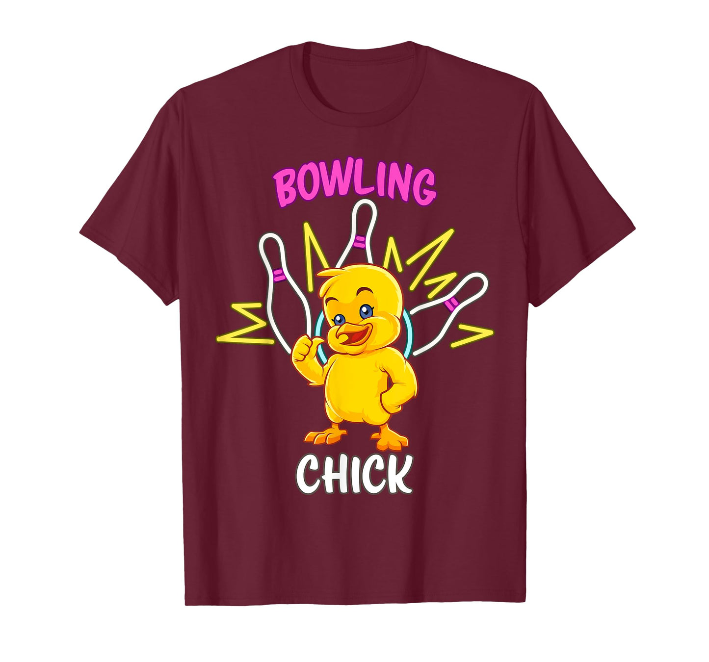 Bowling Chick Funny Chicken Sports Athlete T-Shirt