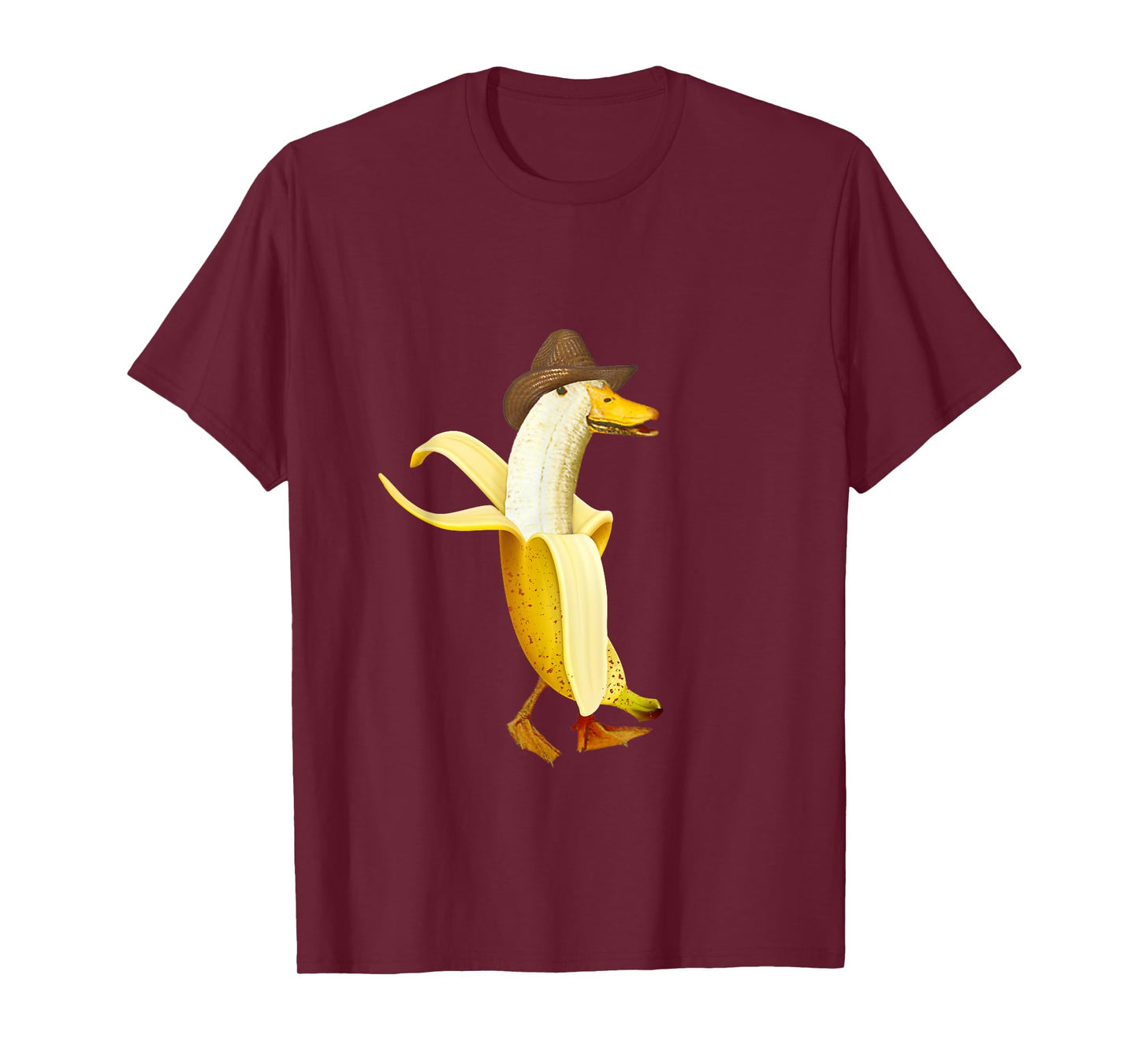 Funny Banana Duck Cowboy hat fruit bird Cowboy T-Shirt