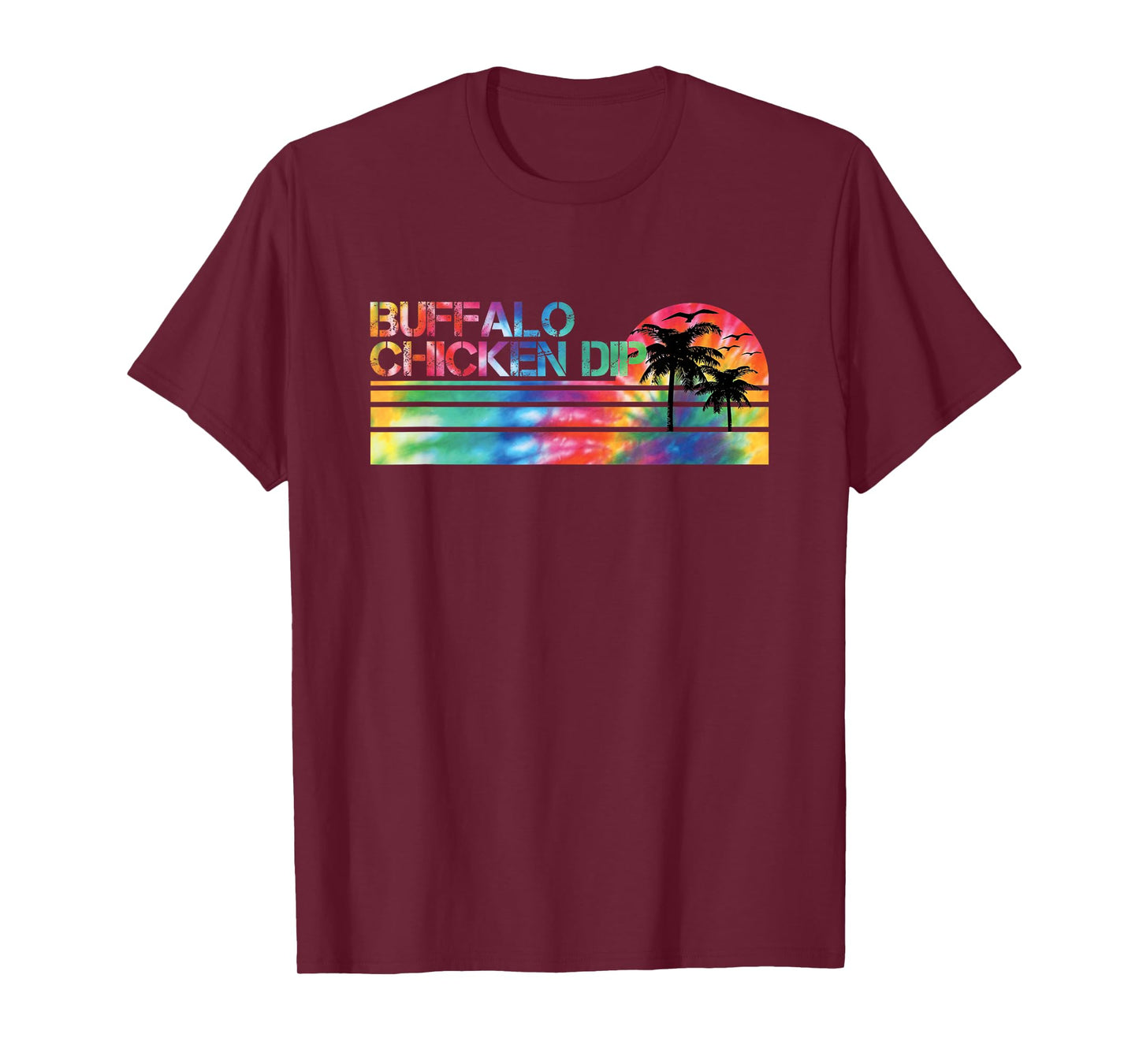 Buffalo Chicken Dip Tie Dye Vintage Inspired Striped Funny T-Shirt