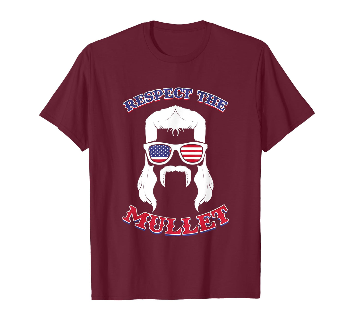 Respect the Mullet - Funny USA Mullet T-Shirt