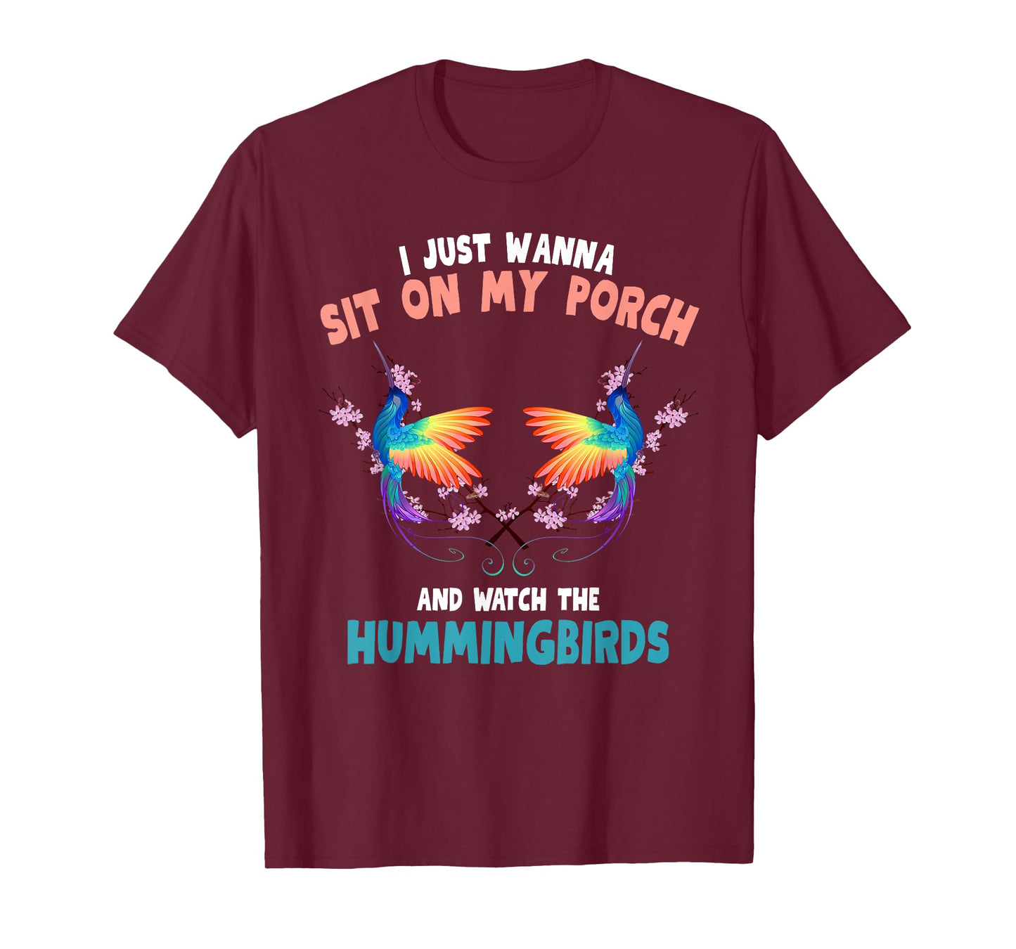 Funny Hummingbird Art For Men Women Kids Bird Lovers T-Shirt