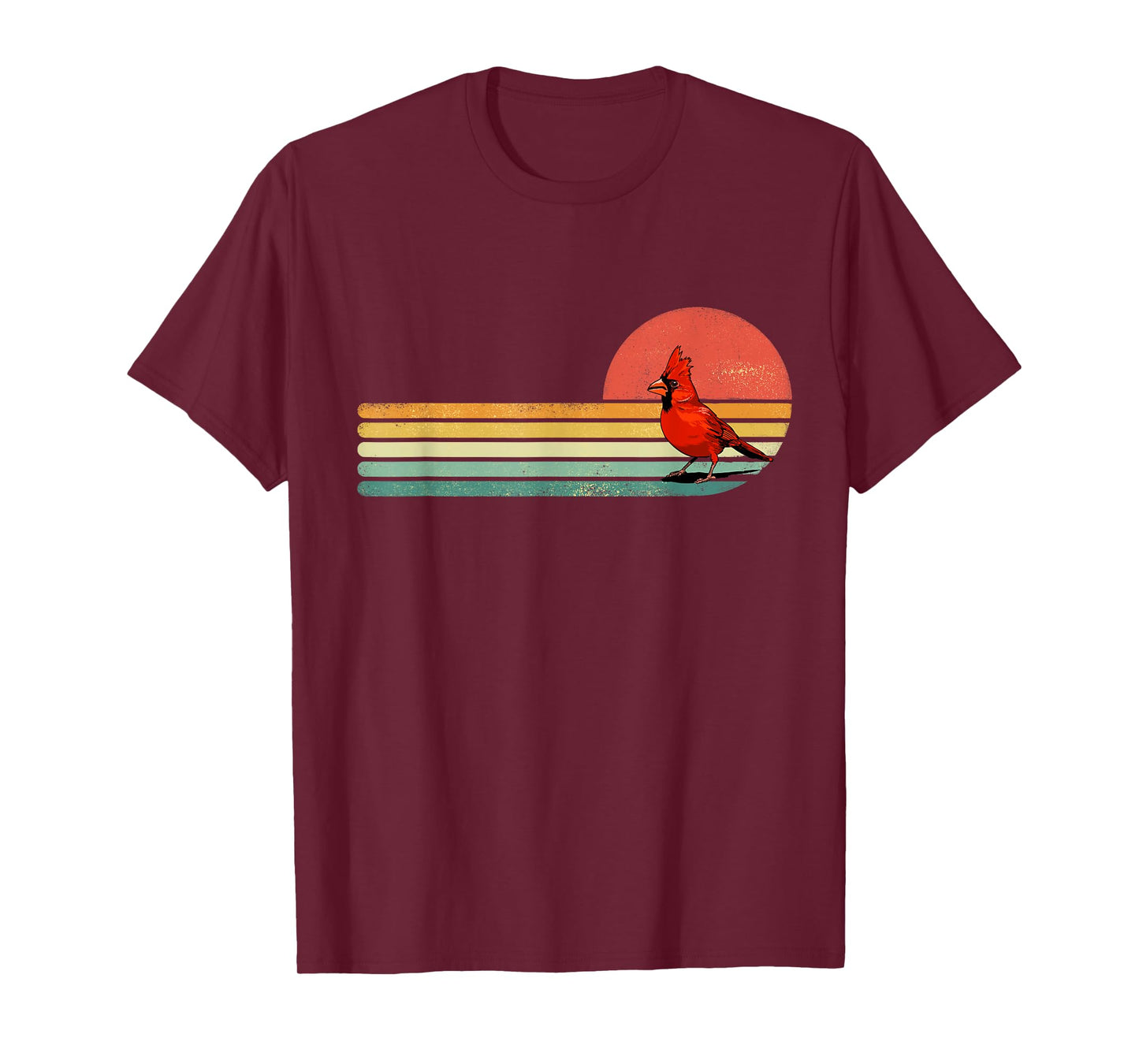 Retro Northern Cardinal Bird Shirt Animal Bird Lover Birder T-Shirt
