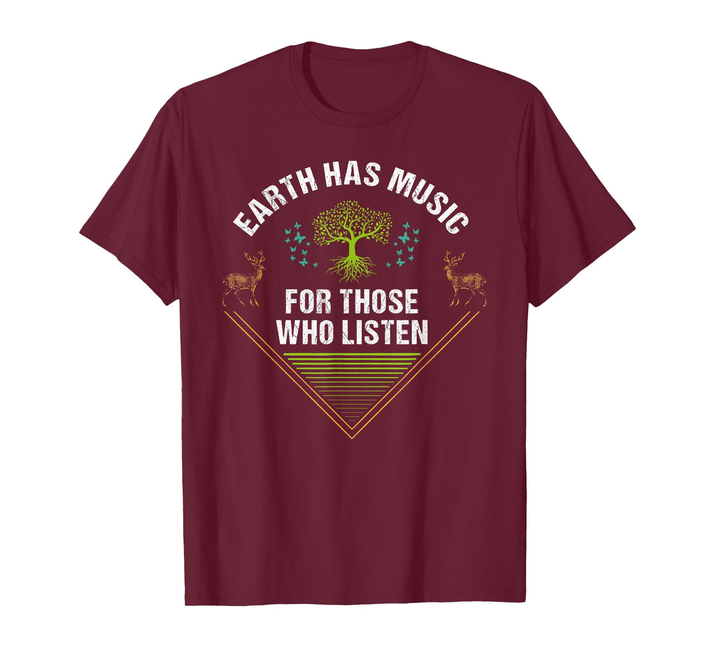 Walk with Nature Earth Music Hiking Themed Outdoor T-Shirt