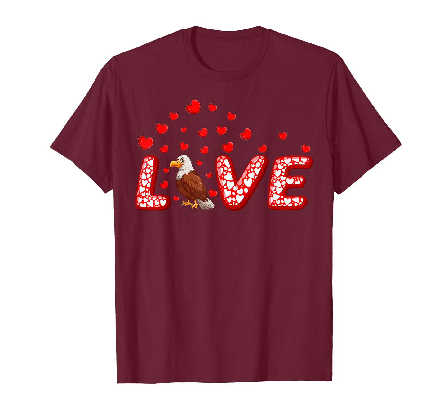 Eagle Bird Lover Funny Hearts Love Eagle Valentine's Day T-Shirt