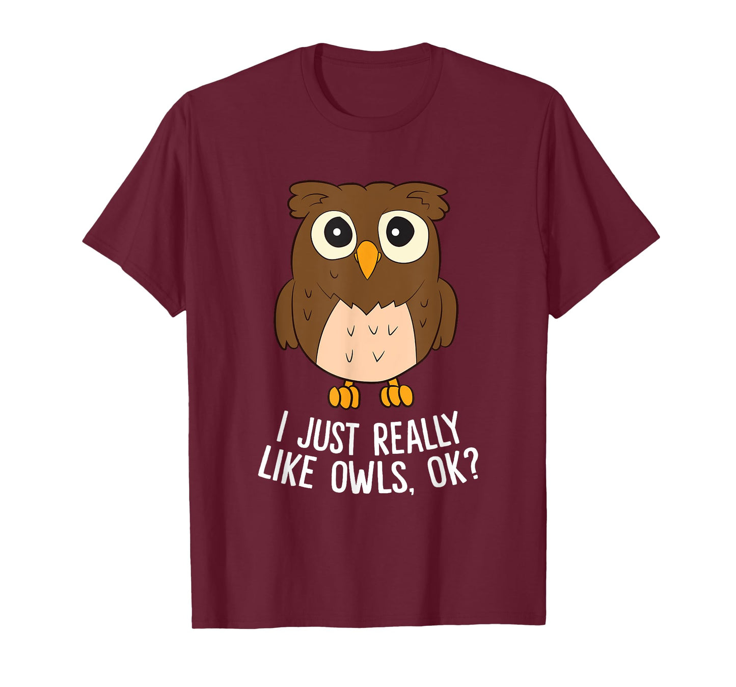 Cute Bird Tees Unisex-Adults Owl Lovers Funny Owl Graphic T-Shirt Black Small