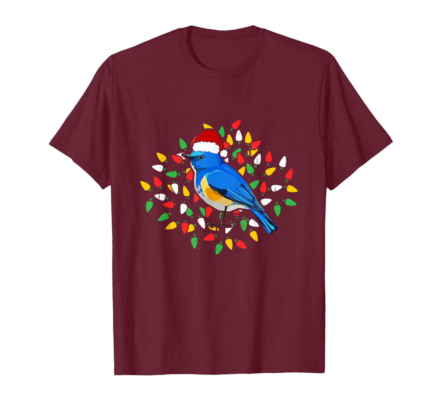 Holiday Xmas Santa Hat Himalayan Bluetail Bird Christmas T-Shirt